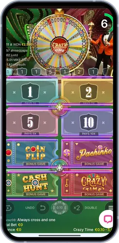 Choix du numéro ou du bonus